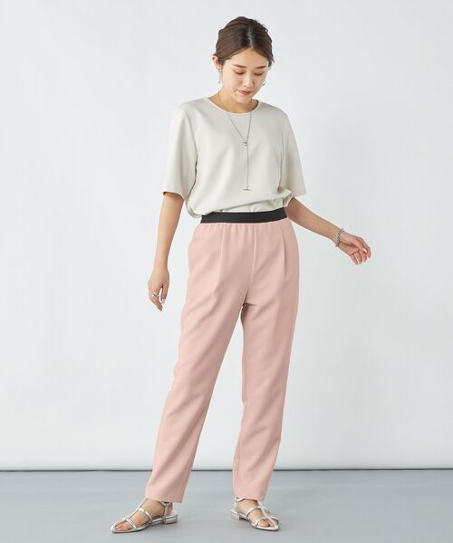 NOLLEY’S(ノーリーズ)の「ウォッシャブルダブルクロスイージーテーパードパンツ(その他パンツ・レディース・アイボリー/ネイビー/ブラック/ベビーピンク・40/36/38/34)」の13枚目の写真