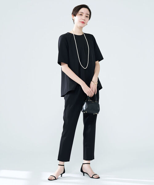 NOLLEY’S(ノーリーズ)の「ウォッシャブルダブルクロスイージーテーパードパンツ(その他パンツ・レディース・アイボリー/ネイビー/ブラック/ベビーピンク・40/36/38/34)」の20枚目の写真