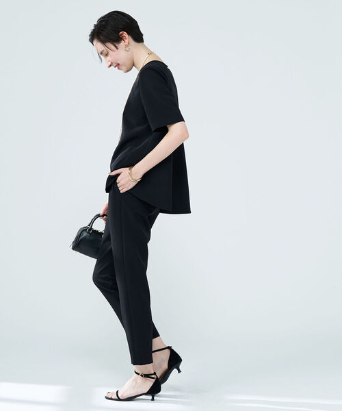 NOLLEY’S(ノーリーズ)の「ウォッシャブルダブルクロスイージーテーパードパンツ(その他パンツ・レディース・アイボリー/ネイビー/ブラック/ベビーピンク・40/36/38/34)」の22枚目の写真