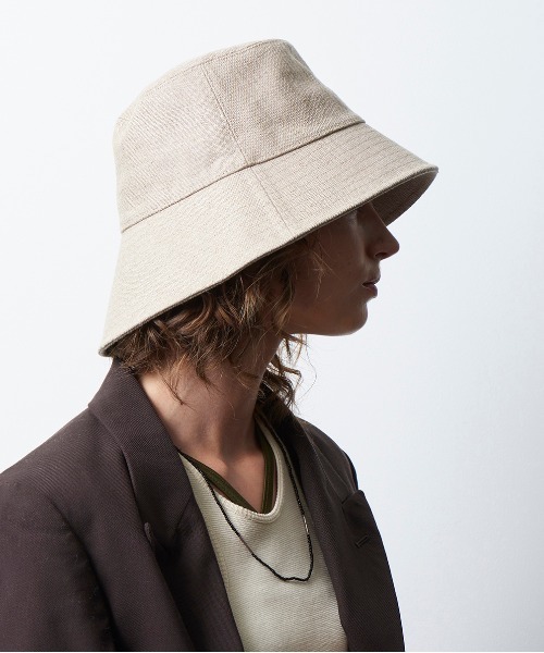 La Maison de Lyllis(メゾンドリリス)の「【La Maison de Lyllis】リネンポットハット LINEN POT HAT 2231001(ハット・レディース・ブラック/ベージュ・FREE)」の7枚目の写真