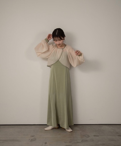 I_am / sheer veil mermaid dress グリーン I_am / sheer veil mermaid dress グリーン