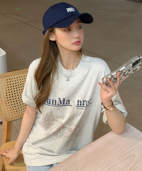 EPICKS（エピックス）の「オーバーシルエットかすれプリントTシャツ（Tシャツ/カットソー・レディース・グレー・MEDIUM/LARGE/X-LARGE）」の16枚目の写真