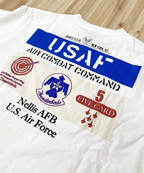 AVIREX（アヴィレックス）の「USAF THUNDERBIRDS 半袖Tシャツ（Tシャツ/カットソー・メンズ・ホワイト/ブラック/セージグリーン・M/L/XL/XXL）」の6枚目の写真