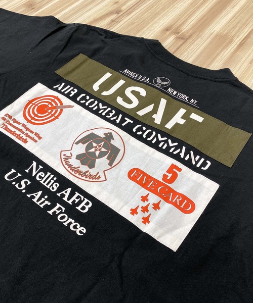 AVIREX（アヴィレックス）の「USAF THUNDERBIRDS 半袖Tシャツ（Tシャツ/カットソー・メンズ・ホワイト/ブラック/セージグリーン・M/L/XL/XXL）」の9枚目の写真