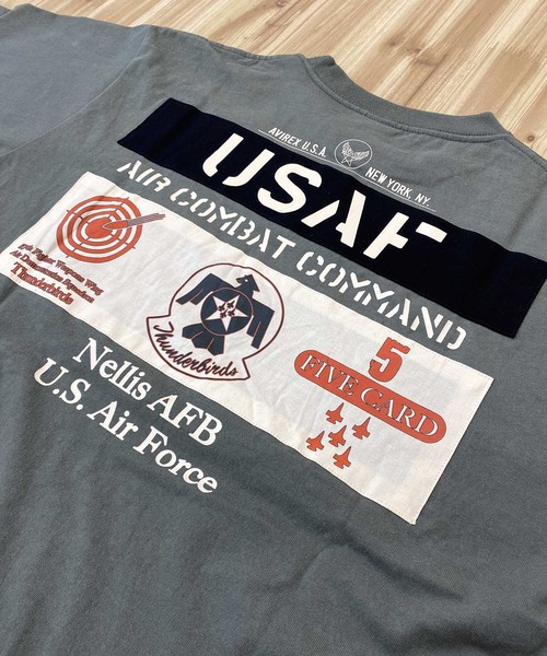 AVIREX（アヴィレックス）の「USAF THUNDERBIRDS 半袖Tシャツ（Tシャツ/カットソー・メンズ・ホワイト/ブラック/セージグリーン・M/L/XL/XXL）」の12枚目の写真