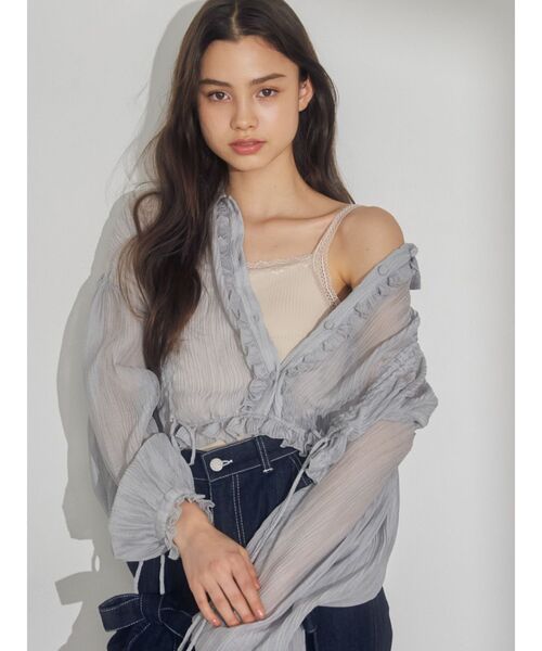 merry jenny(メリージェニー)の「rib lace camisole(キャミソール・レディース・ライトブルー/ピンク/アイボリー・FREE)」の13枚目の写真