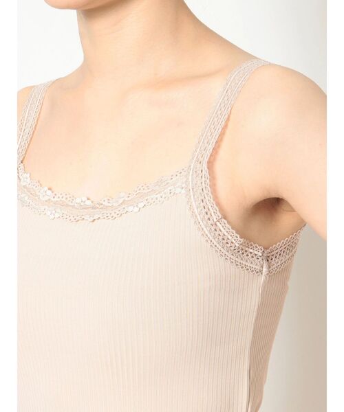 merry jenny(メリージェニー)の「rib lace camisole(キャミソール・レディース・ライトブルー/ピンク/アイボリー・FREE)」の6枚目の写真