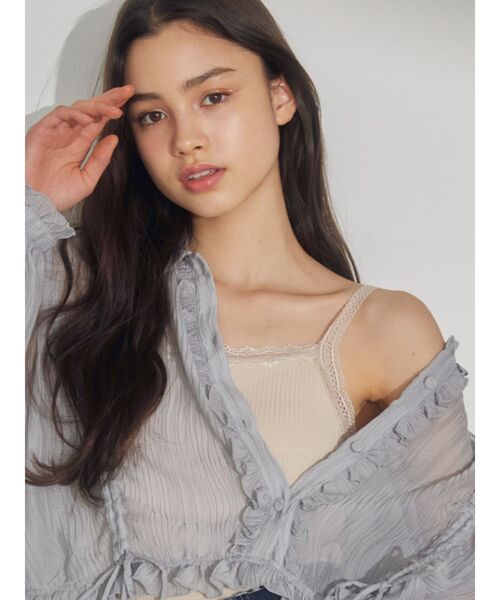 merry jenny(メリージェニー)の「rib lace camisole(キャミソール・レディース・ライトブルー/ピンク/アイボリー・FREE)」の22枚目の写真