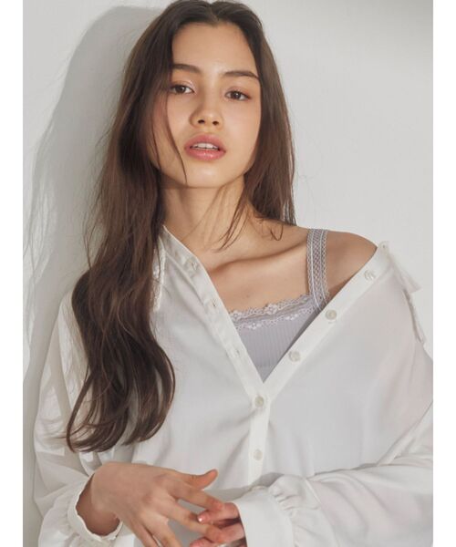 merry jenny(メリージェニー)の「rib lace camisole(キャミソール・レディース・ライトブルー/ピンク/アイボリー・FREE)」の21枚目の写真