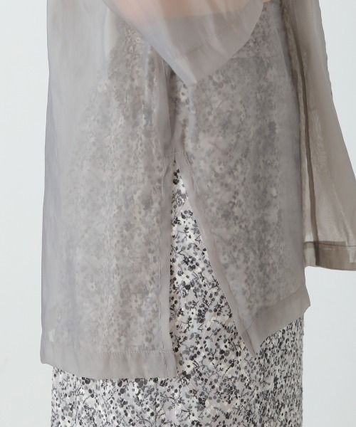 Bab（バブ）の「ハーフスリーブシアージャケットトップス（シャツ/ブラウス・レディース・ホワイト系その他/ライトグレー/モカ・M）」の16枚目の写真