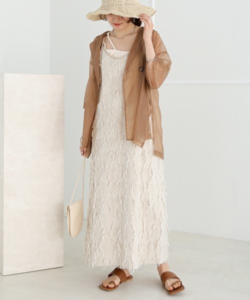 Bab（バブ）の「ハーフスリーブシアージャケットトップス（シャツ/ブラウス・レディース・ホワイト系その他/ライトグレー/モカ・M）」の8枚目の写真