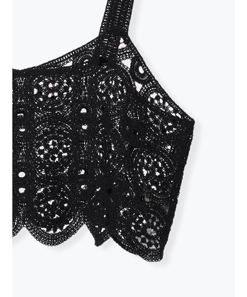 Lugnoncure（ルノンキュール）の「クロシェ編みビスチェ（ニット/セーター・レディース・キナリ/ブラック・ﾌﾘ-）」の21枚目の写真