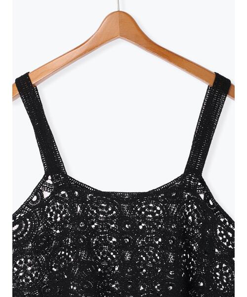 Lugnoncure（ルノンキュール）の「クロシェ編みビスチェ（ニット/セーター・レディース・キナリ/ブラック・ﾌﾘ-）」の20枚目の写真