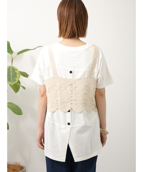 Lugnoncure（ルノンキュール）の「クロシェ編みビスチェ（ニット/セーター・レディース・キナリ/ブラック・ﾌﾘ-）」の13枚目の写真