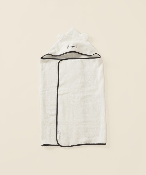 IENA ENFANT（イエナアンファン）の「【UCHINO/ウチノ】 別注無撚糸フード付きバスタオル baby（ベビーギフト・キッズ・ホワイト・FREE）」の4枚目の写真