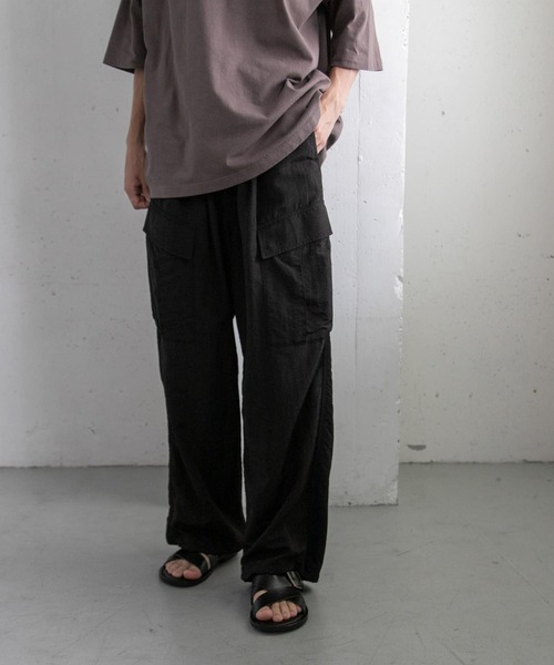 FORK&SPOON（フォークアンドスプーン）の「FORK&SPOON　ナイロンカーゴパンツ（カーゴパンツ・メンズ・ブラック/ベージュ・5/4）」の9枚目の写真