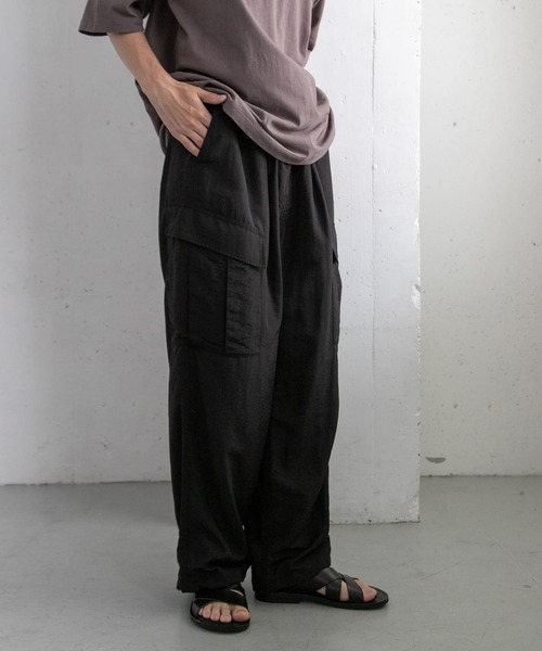 FORK&SPOON（フォークアンドスプーン）の「FORK&SPOON　ナイロンカーゴパンツ（カーゴパンツ・メンズ・ブラック/ベージュ・5/4）」の19枚目の写真