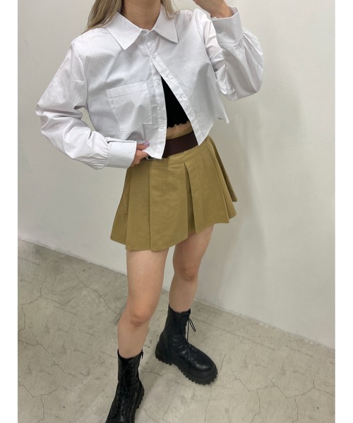 PHILLY（フィリー）の「ベルト付きボックススカート（スカート・レディース・ブラック/ベージュ・FREE）」の18枚目の写真