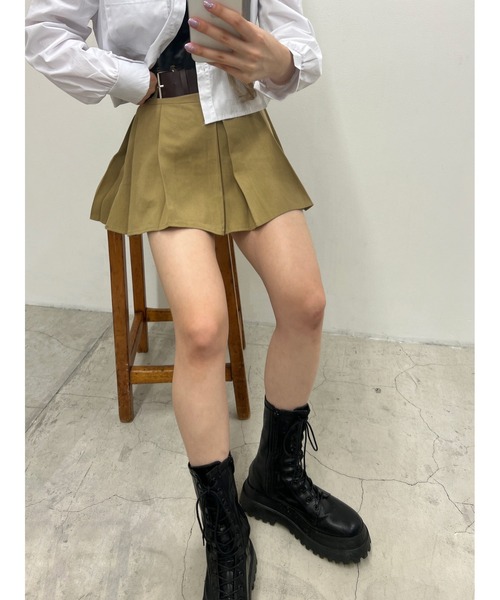 PHILLY（フィリー）の「ベルト付きボックススカート（スカート・レディース・ブラック/ベージュ・FREE）」の19枚目の写真