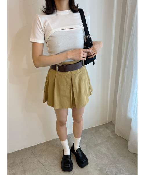 PHILLY（フィリー）の「ベルト付きボックススカート（スカート・レディース・ブラック/ベージュ・FREE）」の20枚目の写真