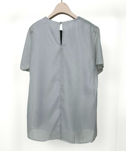 Meli rich(メリーリッチ)の「シアードッキングTシャツ(Tシャツ/カットソー・レディース・ネイビー/ブラック/グレー/オフホワイト・FREE)」の11枚目の写真