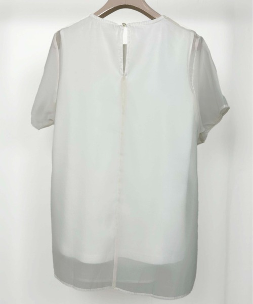 Meli rich(メリーリッチ)の「シアードッキングTシャツ(Tシャツ/カットソー・レディース・ネイビー/ブラック/グレー/オフホワイト・FREE)」の8枚目の写真