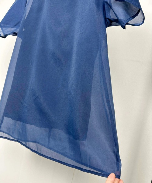 Meli rich(メリーリッチ)の「シアードッキングTシャツ(Tシャツ/カットソー・レディース・ネイビー/ブラック/グレー/オフホワイト・FREE)」の18枚目の写真