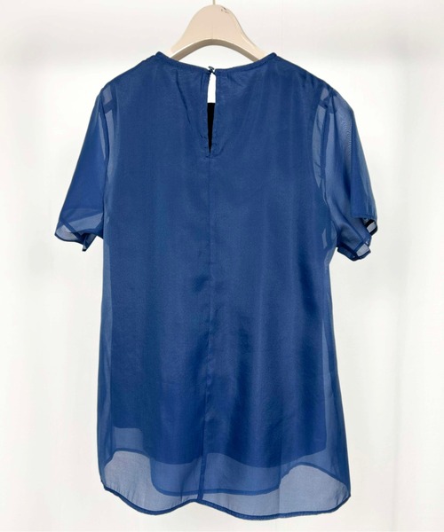 Meli rich(メリーリッチ)の「シアードッキングTシャツ(Tシャツ/カットソー・レディース・ネイビー/ブラック/グレー/オフホワイト・FREE)」の16枚目の写真