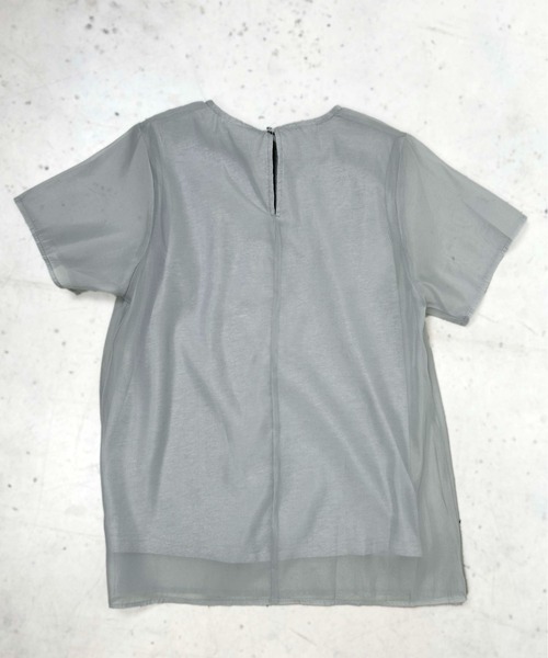 Meli rich(メリーリッチ)の「シアードッキングTシャツ(Tシャツ/カットソー・レディース・ネイビー/ブラック/グレー/オフホワイト・FREE)」の10枚目の写真