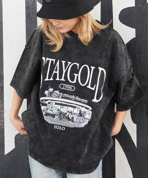 STAY GOLD(ステイゴールド)の「【STAYGOLD】 Sulfur Dyed T-shirt / 硫化染め Tシャツ(Tシャツ/カットソー・メンズ・D/A/B/C・FREE)」の4枚目の写真