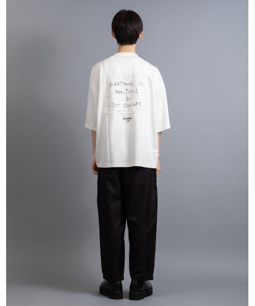 En serio TOKYO（エンソリオトーキョー）の「【ZOZO限定】冷感COOLダンボール 貼付けレターアート TEE（Tシャツ/カットソー・メンズ・ブラック/ダークブルー/ホワイト・M/L）」の6枚目の写真