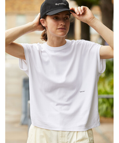 GYMPHLEX(ジムフレックス)の「Gymphlex | キャップスリーブTシャツ WOMEN(Tシャツ/カットソー・レディース・ブルー系その他/グレイッシュベージュ/ホワイト/ブラック・14)」の13枚目の写真