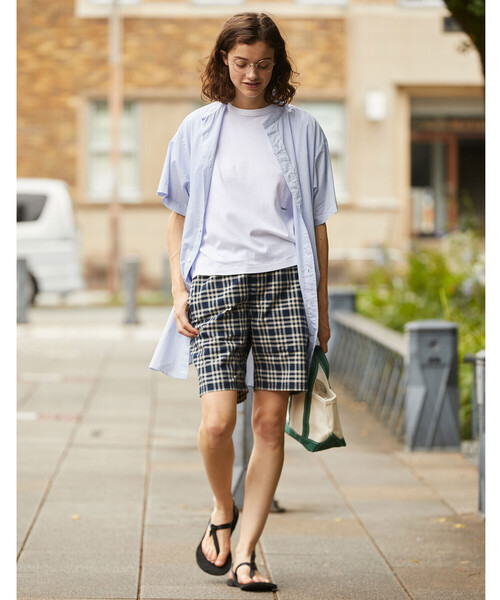 GYMPHLEX(ジムフレックス)の「Gymphlex | キャップスリーブTシャツ WOMEN(Tシャツ/カットソー・レディース・ブルー系その他/グレイッシュベージュ/ホワイト/ブラック・14)」の9枚目の写真