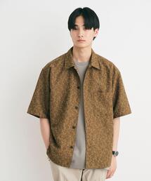 green label relaxing | リネンライク ジャカード ワイドカラー シャツ(シャツ/ブラウス)