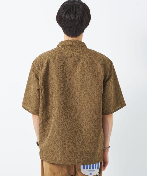 green label relaxing（グリーンレーベルリラクシング）の「リネンライク ジャカード ワイドカラー シャツ（シャツ/ブラウス・メンズ・モカ/ネイビー/ターコイズブルー・L/XL/S/M）」の8枚目の写真