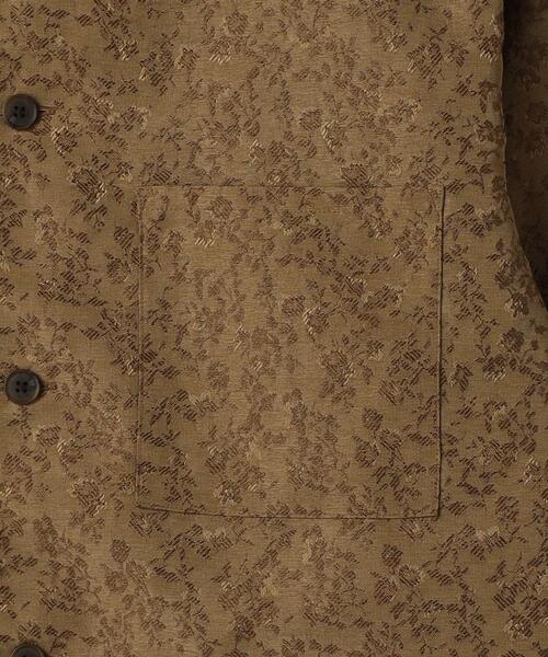 green label relaxing（グリーンレーベルリラクシング）の「リネンライク ジャカード ワイドカラー シャツ（シャツ/ブラウス・メンズ・モカ/ネイビー/ターコイズブルー・L/XL/S/M）」の9枚目の写真