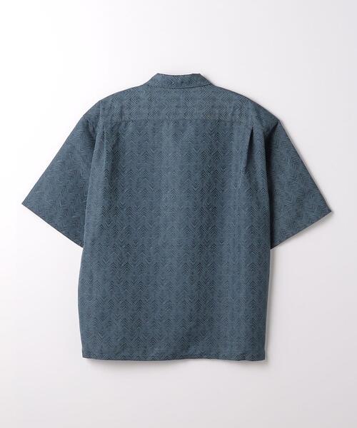 美品　グリーンレーベルリラクシング　リネンライク　半袖　ワイドカラー　シャツ green label relaxing（グリーンレーベルリラクシング）の