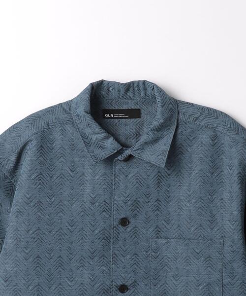 green label relaxing（グリーンレーベルリラクシング）の「リネンライク ジャカード ワイドカラー シャツ（シャツ/ブラウス・メンズ・モカ/ネイビー/ターコイズブルー・L/XL/S/M）」の18枚目の写真