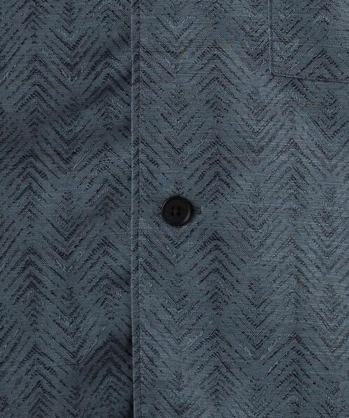 green label relaxing（グリーンレーベルリラクシング）の「リネンライク ジャカード ワイドカラー シャツ（シャツ/ブラウス・メンズ・モカ/ネイビー/ターコイズブルー・L/XL/S/M）」の20枚目の写真