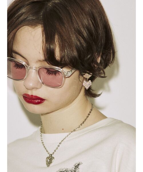 jouetie（ジュエティ）の「カラーレンズサングラス（サングラス・レディース・イエロー/レッド/ピンク/ブルー・FREE）」の5枚目の写真