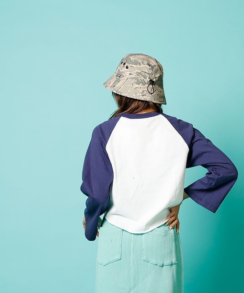 WALLA WALLA SPORT（ワラワラスポーツ）の「BELL SLEEVE RAGLAN TEE/ ベルスリーブ ラグラン（Tシャツ/カットソー・レディース・ブラック/ブラウン/グリーン/レッド/ネイビー・MEDIUM）」の15枚目の写真