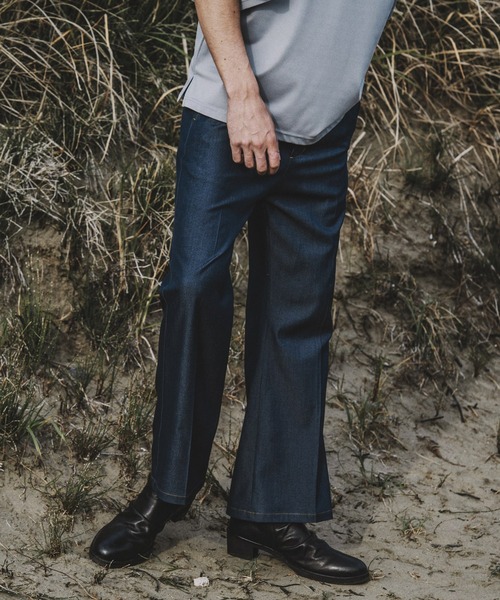 NO ID.（ノーアイディ）の「【NO ID.】Tencel Denim High-Waist Wide-Leg Pants / テンセル デニム ハイ ウエスト ワイド レッグ パンツ（デニムパンツ・メンズ・ライトブルー/インディゴブルー・1/2）」の2枚目の写真