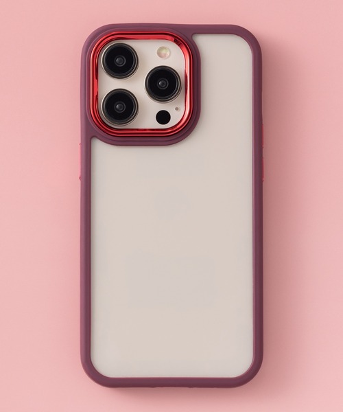 emonique（エモニーク）の「マット/メタリックコントラスト フレーム 耐衝撃 iPhoneケース カバー【se/11/11pro/12/12pro/13/14/14pro/12mini/13mini/15/15pro対応】（スマホケース/カバー・レディース・ブラック/ダークパープル/ブルー/パープル/レッド/ピンク/グリーン・iPhone 7/8/SE(第2/第3世代)/iPhone 11/iPhone 11 Pro/iPhone 12/iPhone 12 Pro/iPhone 13/iPhone 14/iPhone 14 Pro/iPhone 15 Pro/iPhone 15）」の7枚目の写真
