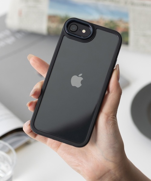 セール】マット/メタリックコントラスト フレーム 耐衝撃 iPhoneケース