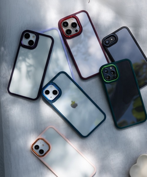 emonique（エモニーク）の「マット/メタリックコントラスト フレーム 耐衝撃 iPhoneケース カバー【se/11/11pro/12/12pro/13/14/14pro/12mini/13mini/15/15pro対応】（スマホケース/カバー・レディース・ブラック/ダークパープル/ブルー/パープル/レッド/ピンク/グリーン・iPhone 7/8/SE(第2/第3世代)/iPhone 11/iPhone 11 Pro/iPhone 12/iPhone 12 Pro/iPhone 13/iPhone 14/iPhone 14 Pro/iPhone 15 Pro/iPhone 15）」の9枚目の写真