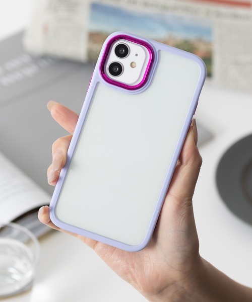 emonique（エモニーク）の「マット/メタリックコントラスト フレーム 耐衝撃 iPhoneケース カバー【se/11/11pro/12/12pro/13/14/14pro/12mini/13mini/15/15pro対応】（スマホケース/カバー・レディース・ブラック/ダークパープル/ブルー/パープル/レッド/ピンク/グリーン・iPhone 7/8/SE(第2/第3世代)/iPhone 11/iPhone 11 Pro/iPhone 12/iPhone 12 Pro/iPhone 13/iPhone 14/iPhone 14 Pro/iPhone 15 Pro/iPhone 15）」の18枚目の写真