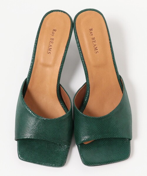 Ray BEAMS（レイビームス）の「Ray BEAMS / ラウンド カット ミュール（サンダル・レディース・ブラック/グリーン・37/38/39/36）」の4枚目の写真