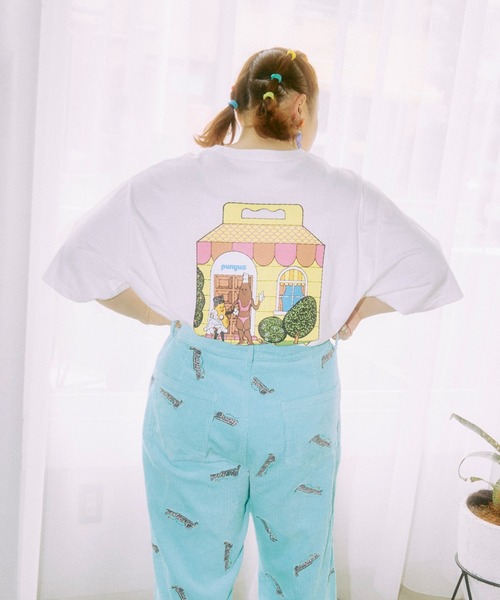 PUNYUS（プニュズ）の「I'm HomeビッグＴシャツ（Tシャツ/カットソー・レディース・ピンク/ホワイト/オレンジ/カーキ・3/4）」の8枚目の写真