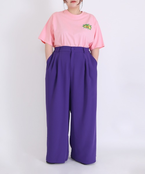 PUNYUS（プニュズ）の「I'm HomeビッグＴシャツ（Tシャツ/カットソー・レディース・ピンク/ホワイト/オレンジ/カーキ・3/4）」の18枚目の写真