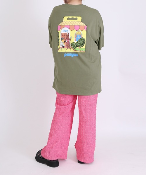 PUNYUS（プニュズ）の「I'm HomeビッグＴシャツ（Tシャツ/カットソー・レディース・ピンク/ホワイト/オレンジ/カーキ・3/4）」の20枚目の写真